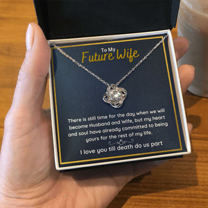 fiance gifts for her couples necklace to my future wife fiance couples necklace stainless steel couple gifts for girlfriend - ON CLOUD NINE GIFTS
