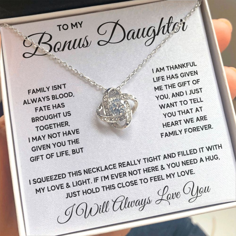 Bonus Daughter Gifts From Stepdad Stepmom Like A Daughter To Me Jewelry daughter in law necklace gift for daughter in law - ON CLOUD NINE GIFTS