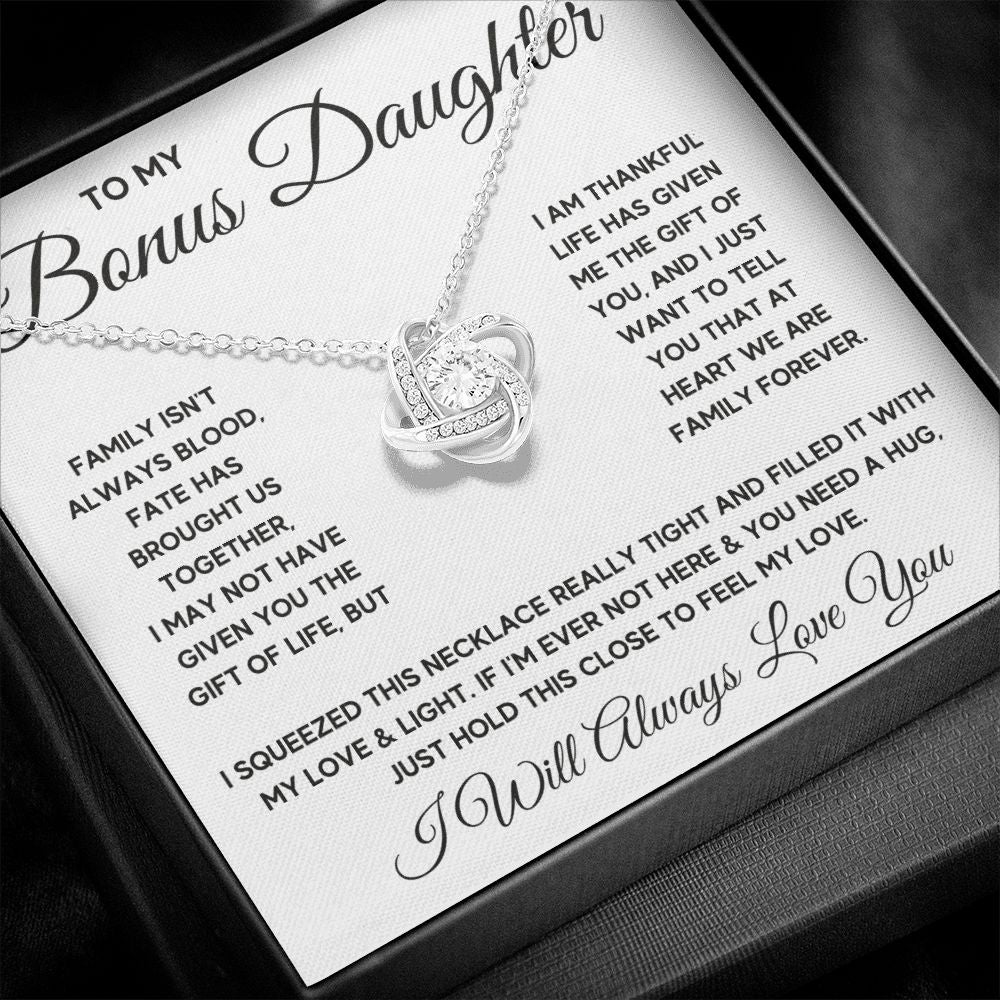 Bonus Daughter Gifts From Stepdad Stepmom Like A Daughter To Me Jewelry daughter in law necklace gift for daughter in law - ON CLOUD NINE GIFTS