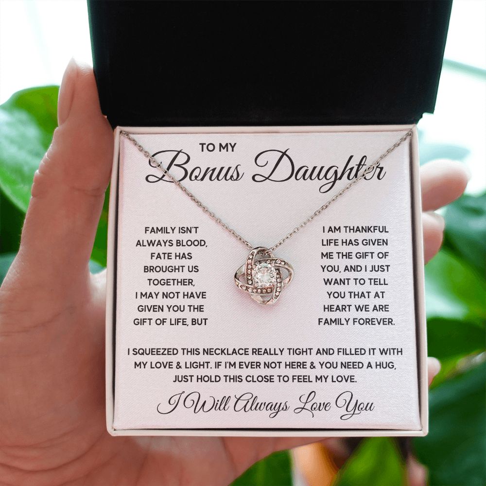 Bonus Daughter Gifts From Stepdad Stepmom Like A Daughter To Me Jewelry daughter in law necklace gift for daughter in law - ON CLOUD NINE GIFTS