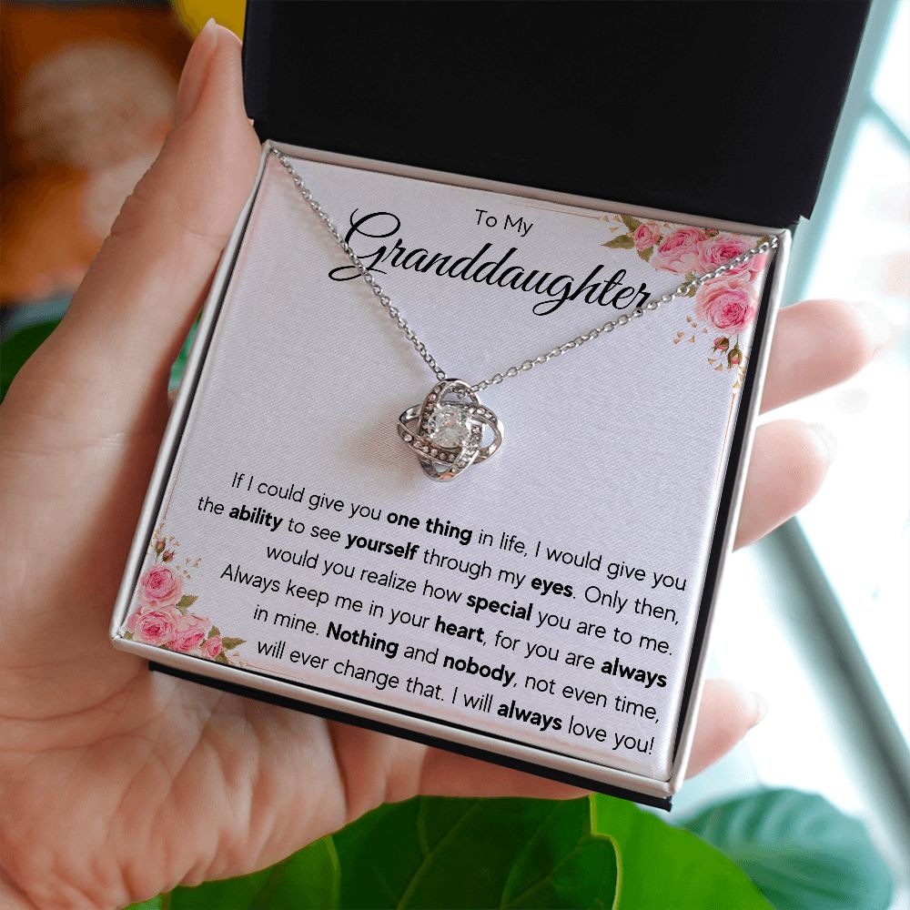 granddaughter necklace gifts from grandma, granddaughter birthday, valentine day gift, granddaughter pendant, jewerly, message card necklace - ON CLOUD NINE GIFTS