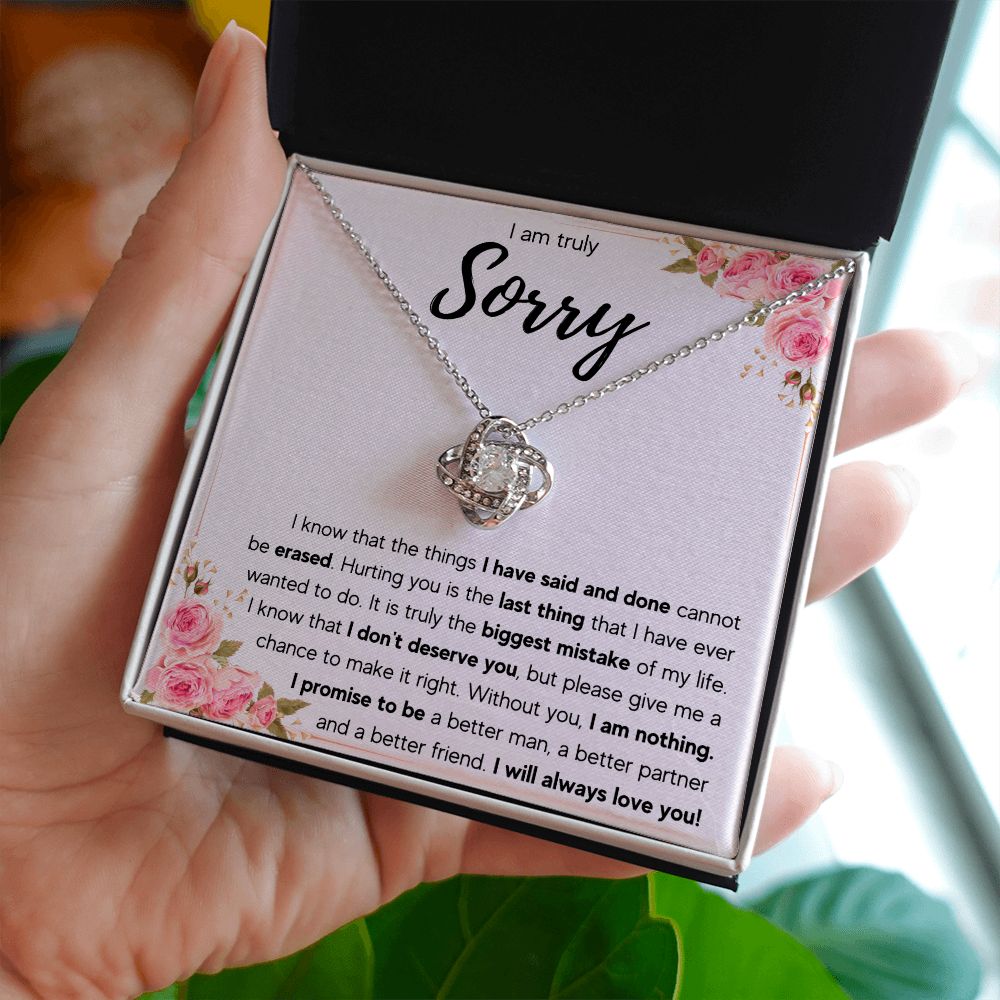 sorry apologize gift i love you necklace im sorry gifts for her please forgive me apology gifts for her necklace cards im sorry present - ON CLOUD NINE GIFTS