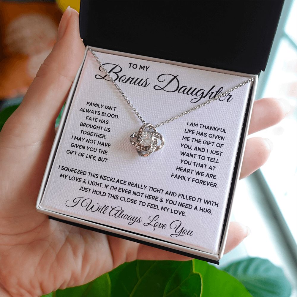 Bonus Daughter Gifts From Stepdad Stepmom Like A Daughter To Me Jewelry daughter in law necklace gift for daughter in law - ON CLOUD NINE GIFTS