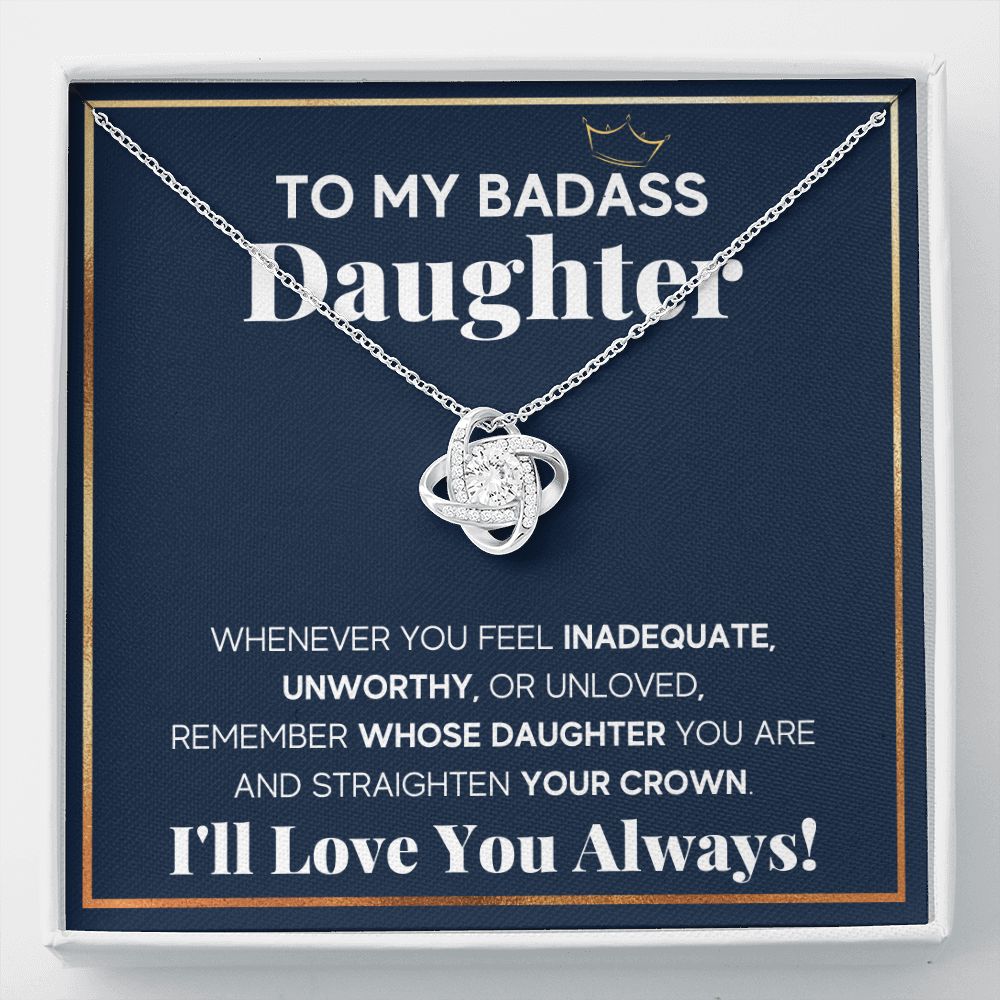 To my badass daughter necklace necklace gift for daughter gift from mom father daughter necklace birthday gifts for daughter adult - ON CLOUD NINE GIFTS