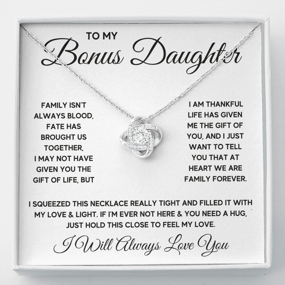 Bonus Daughter Gifts From Stepdad Stepmom Like A Daughter To Me Jewelry daughter in law necklace gift for daughter in law - ON CLOUD NINE GIFTS