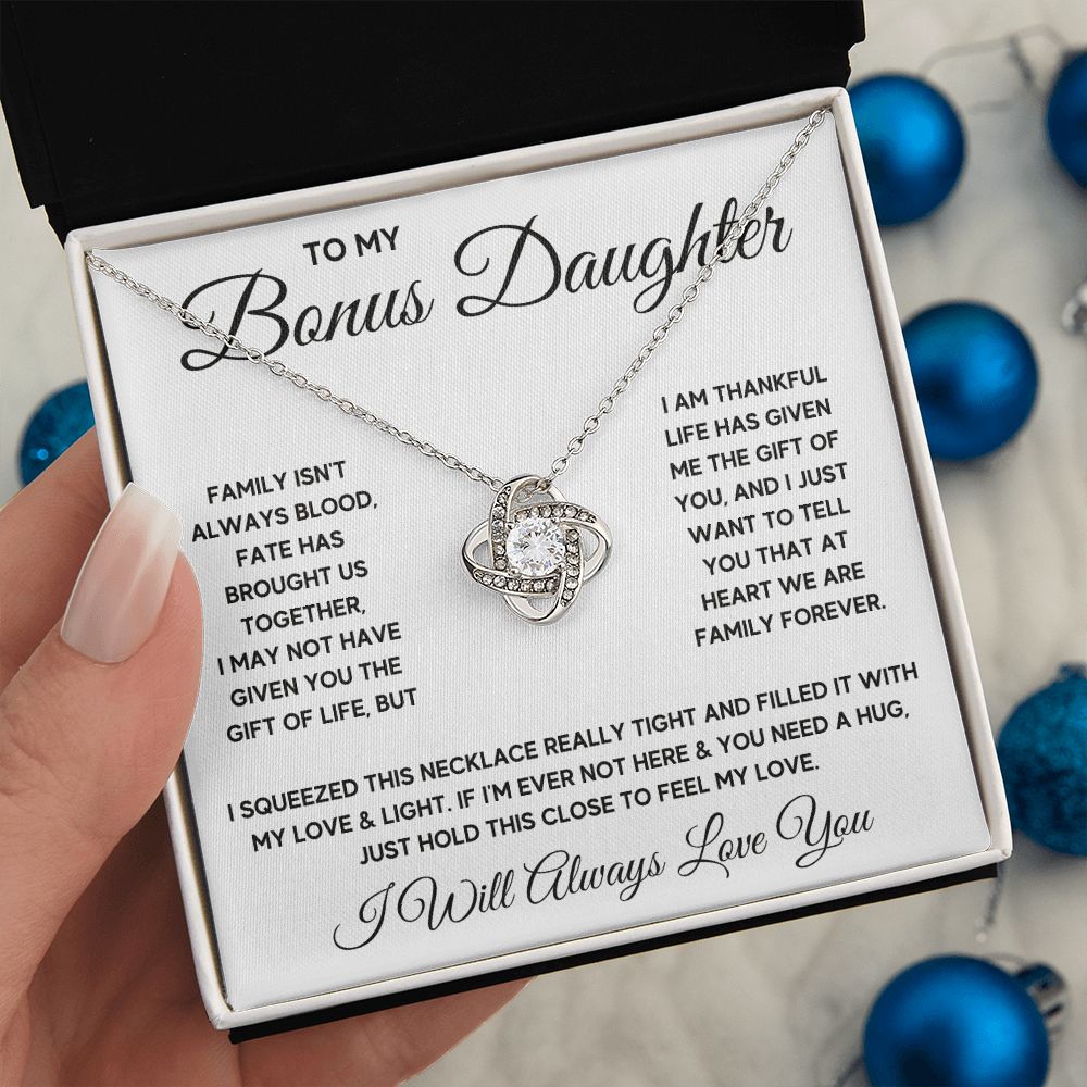 Bonus Daughter Gifts From Stepdad Stepmom Like A Daughter To Me Jewelry daughter in law necklace - ON CLOUD NINE GIFTS