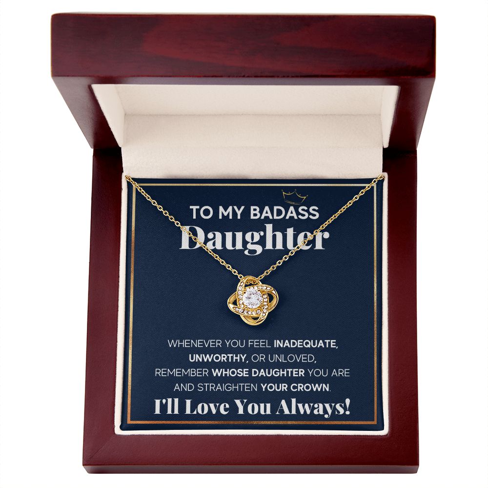 To my badass daughter necklace necklace gift for daughter gift from mom father daughter necklace birthday gifts for daughter adult - ON CLOUD NINE GIFTS
