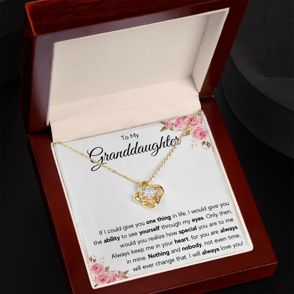 granddaughter necklace gifts from grandma, granddaughter birthday, valentine day gift, granddaughter pendant, jewerly, message card necklace - ON CLOUD NINE GIFTS