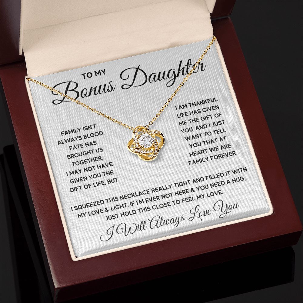 Bonus Daughter Gifts From Stepdad Stepmom Like A Daughter To Me Jewelry daughter in law necklace gift for daughter in law - ON CLOUD NINE GIFTS
