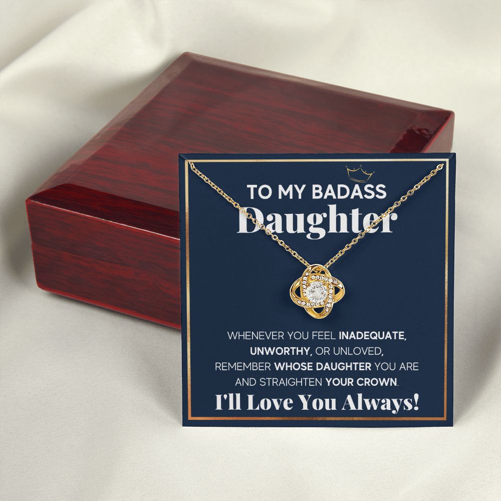 To my badass daughter necklace necklace gift for daughter gift from mom father daughter necklace birthday gifts for daughter adult - ON CLOUD NINE GIFTS