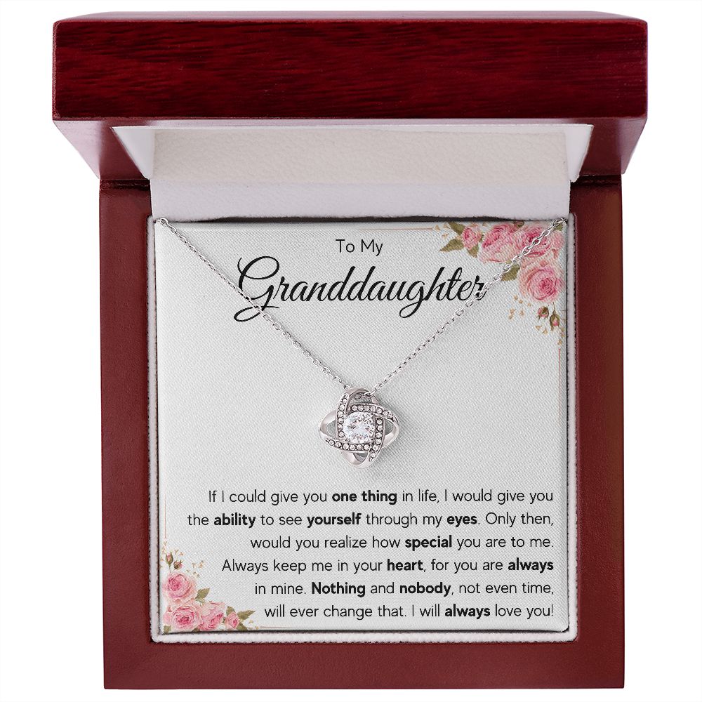 granddaughter necklace gifts from grandma, granddaughter birthday, valentine day gift, granddaughter pendant, jewerly, message card necklace - ON CLOUD NINE GIFTS