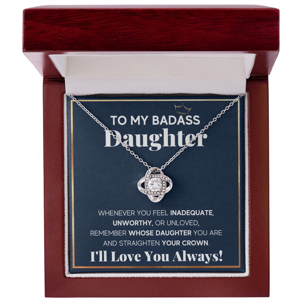 To my badass daughter necklace necklace gift for daughter gift from mom father daughter necklace birthday gifts for daughter adult - ON CLOUD NINE GIFTS