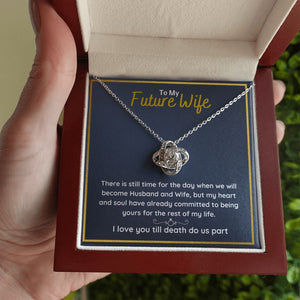 fiance gifts for her couples necklace to my future wife fiance couples necklace stainless steel couple gifts for girlfriend - ON CLOUD NINE GIFTS