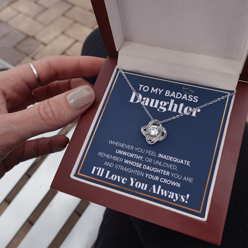 To my badass daughter necklace necklace gift for daughter gift from mom father daughter necklace birthday gifts for daughter adult - ON CLOUD NINE GIFTS