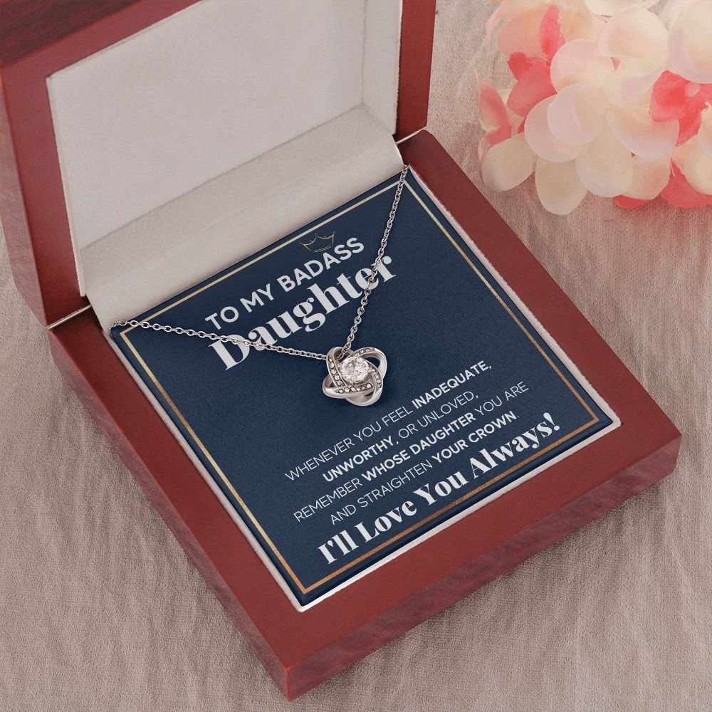 To my badass daughter necklace necklace gift for daughter gift from mom father daughter necklace birthday gifts for daughter adult - ON CLOUD NINE GIFTS
