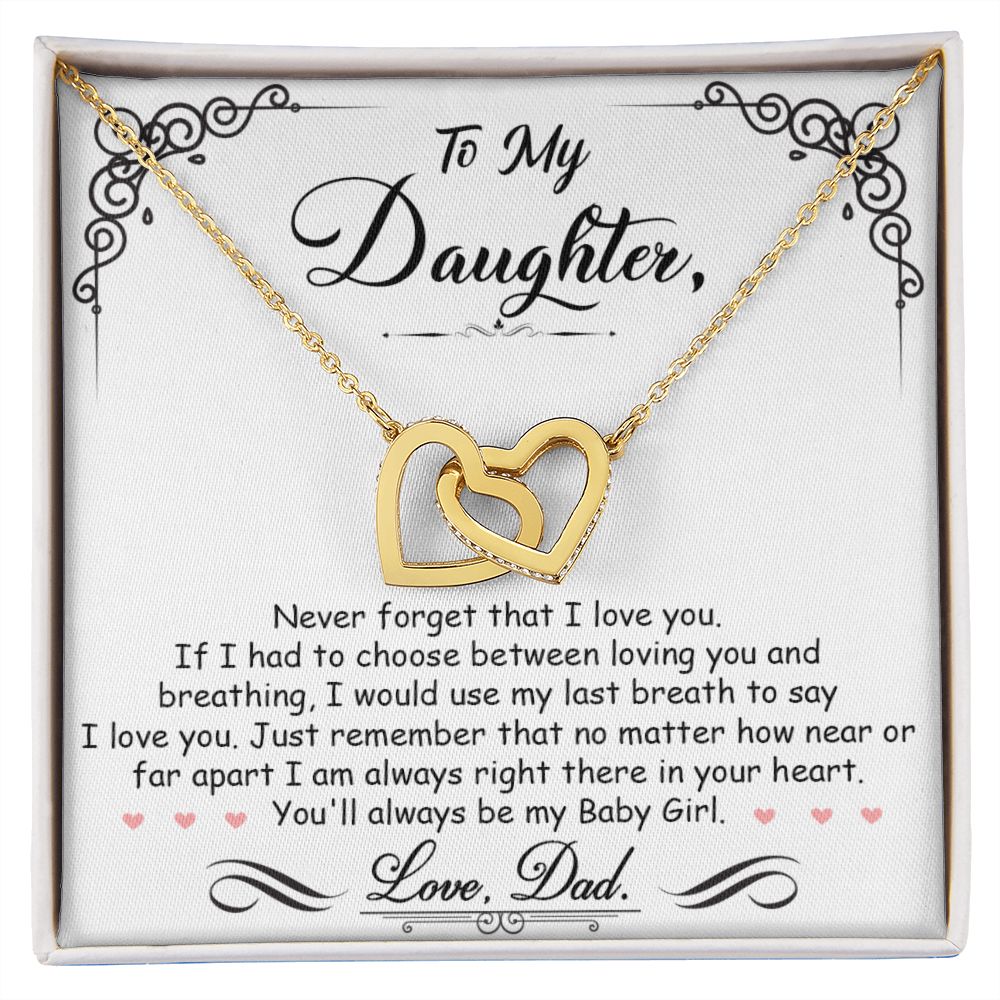 Daughter Gift From Mom Dad To My Badass Daughter to my daughter necklace Gifts For Daughter On Wedding Day Birthday Jewelry Wedding Present - ON CLOUD NINE GIFTS