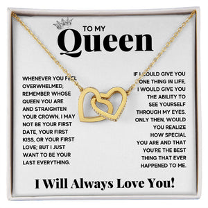 To my queen couples necklace to my wife birthday love gifts gift for girlfriend to my soulmate necklace for women gift ideas womens jewelry - ON CLOUD NINE GIFTS