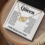 To my queen couples necklace to my wife birthday love gifts gift for girlfriend to my soulmate necklace for women gift ideas womens jewelry - ON CLOUD NINE GIFTS