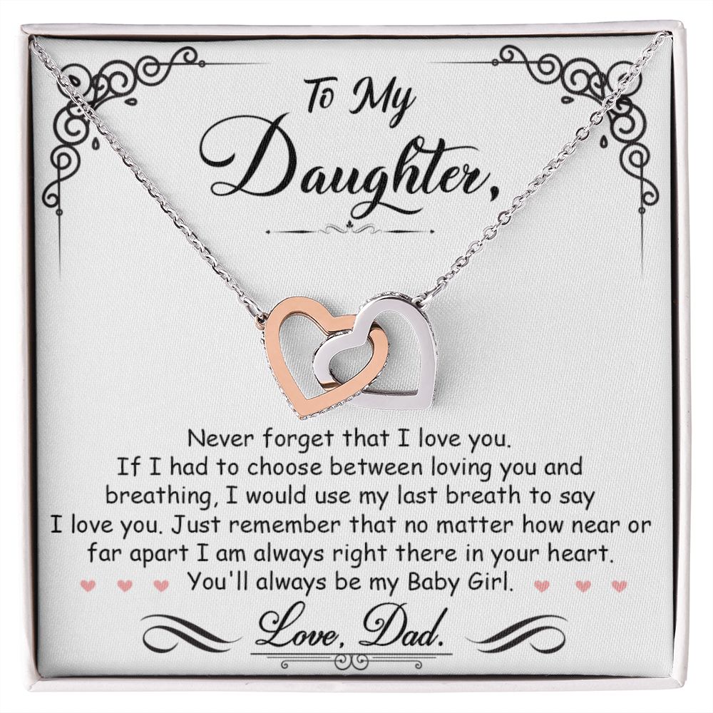 Daughter Gift From Mom Dad To My Badass Daughter to my daughter necklace Gifts For Daughter On Wedding Day Birthday Jewelry Wedding Present - ON CLOUD NINE GIFTS