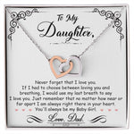 Daughter Gift From Mom Dad To My Badass Daughter to my daughter necklace Gifts For Daughter On Wedding Day Birthday Jewelry Wedding Present - ON CLOUD NINE GIFTS