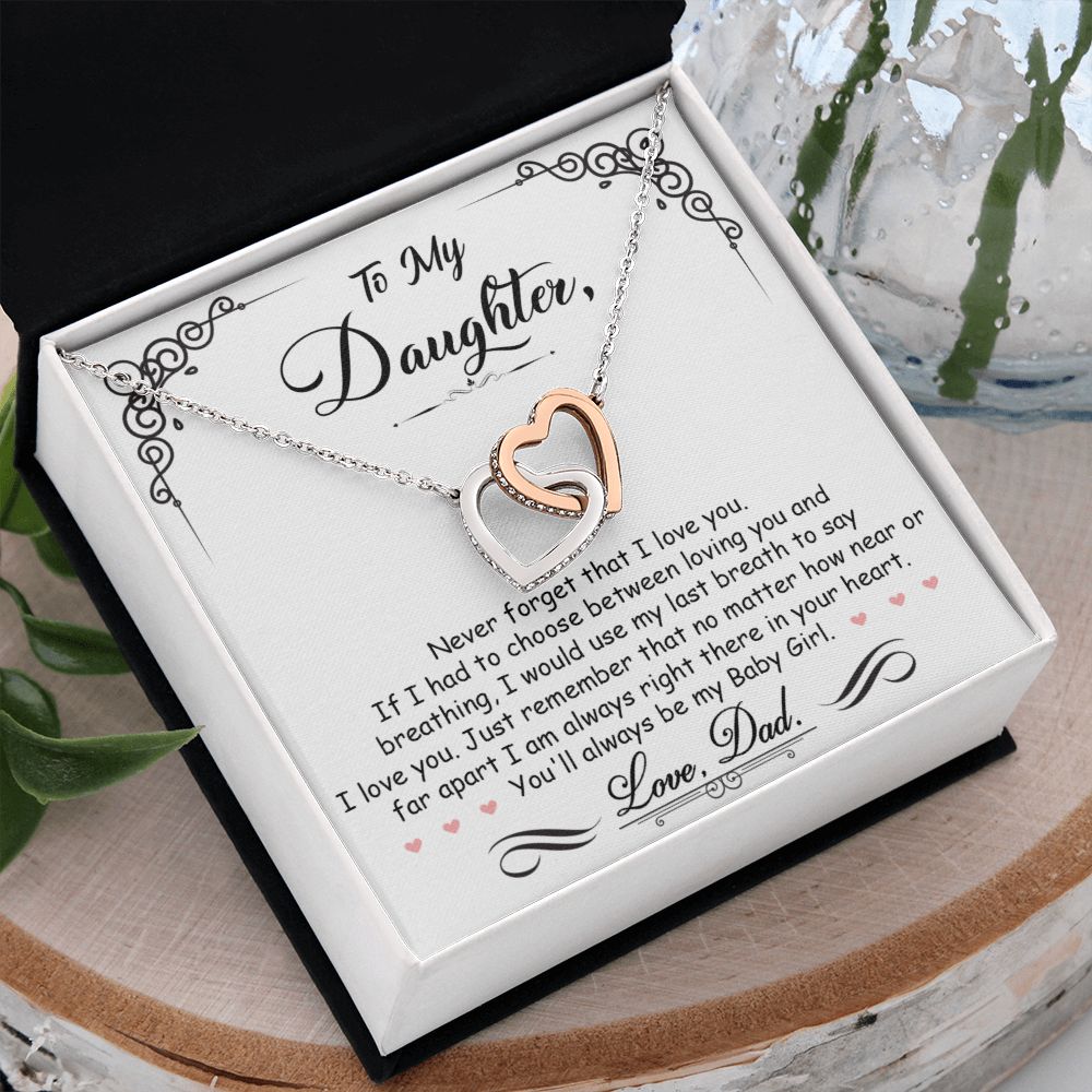 Daughter Gift From Mom Dad To My Badass Daughter to my daughter necklace Gifts For Daughter On Wedding Day Birthday Jewelry Wedding Present - ON CLOUD NINE GIFTS