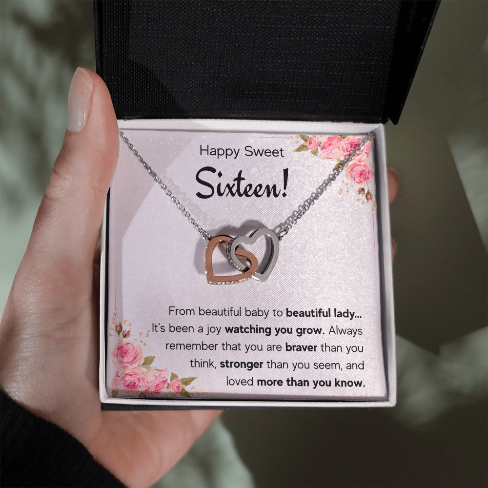 sweet sixteen necklace jewerly, sweet 16 birthday gifts for girls, gifts for 16 year old girl, 16th birthday, best sweet 16 gifts - ON CLOUD NINE GIFTS