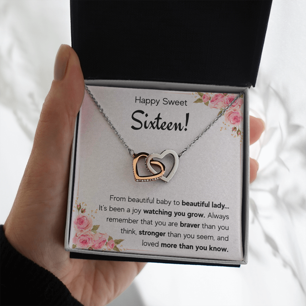 sweet sixteen necklace jewerly, sweet 16 birthday gifts for girls, gifts for 16 year old girl, 16th birthday, best sweet 16 gifts - ON CLOUD NINE GIFTS