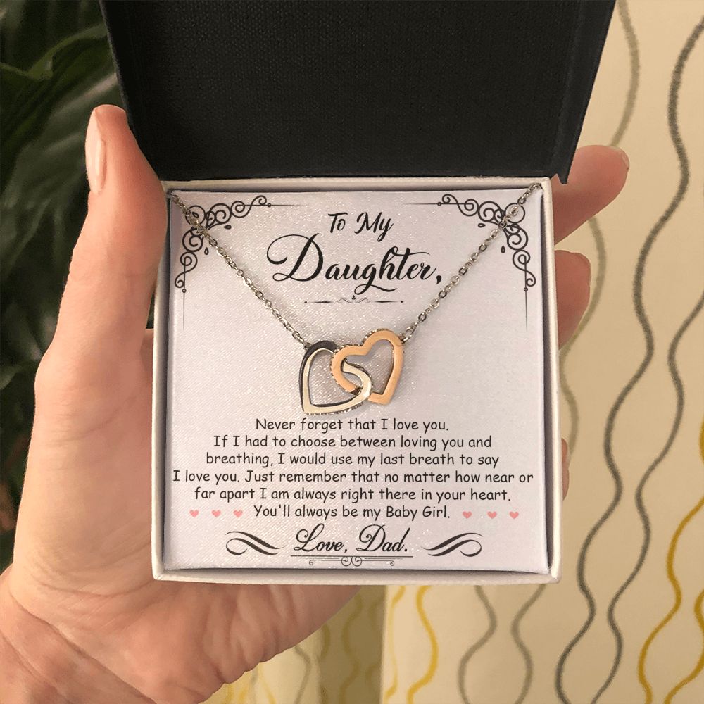 Daughter Gift From Mom Dad To My Badass Daughter to my daughter necklace Gifts For Daughter On Wedding Day Birthday Jewelry Wedding Present - ON CLOUD NINE GIFTS