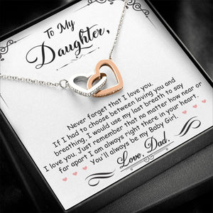 Daughter Gift From Mom Dad To My Badass Daughter to my daughter necklace Gifts For Daughter On Wedding Day Birthday Jewelry Wedding Present - ON CLOUD NINE GIFTS