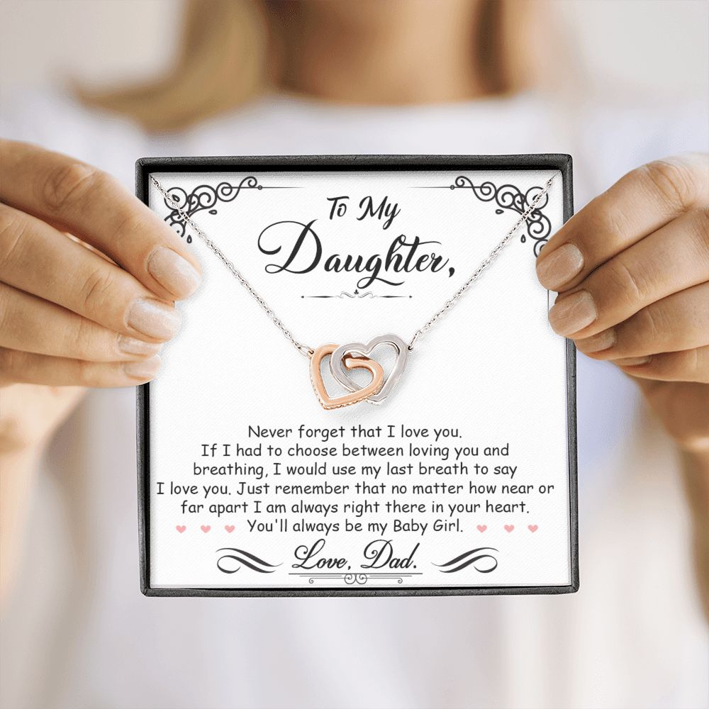 Daughter Gift From Mom Dad To My Badass Daughter to my daughter necklace Gifts For Daughter On Wedding Day Birthday Jewelry Wedding Present - ON CLOUD NINE GIFTS