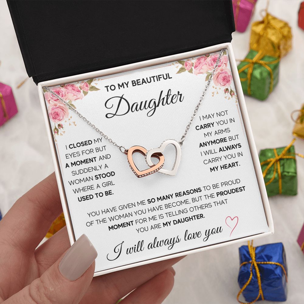[ALMOST SOLD OUT] TO MY DAUGHTER NECKLACE - PROUDEST MOMENT - ON CLOUD NINE GIFTS