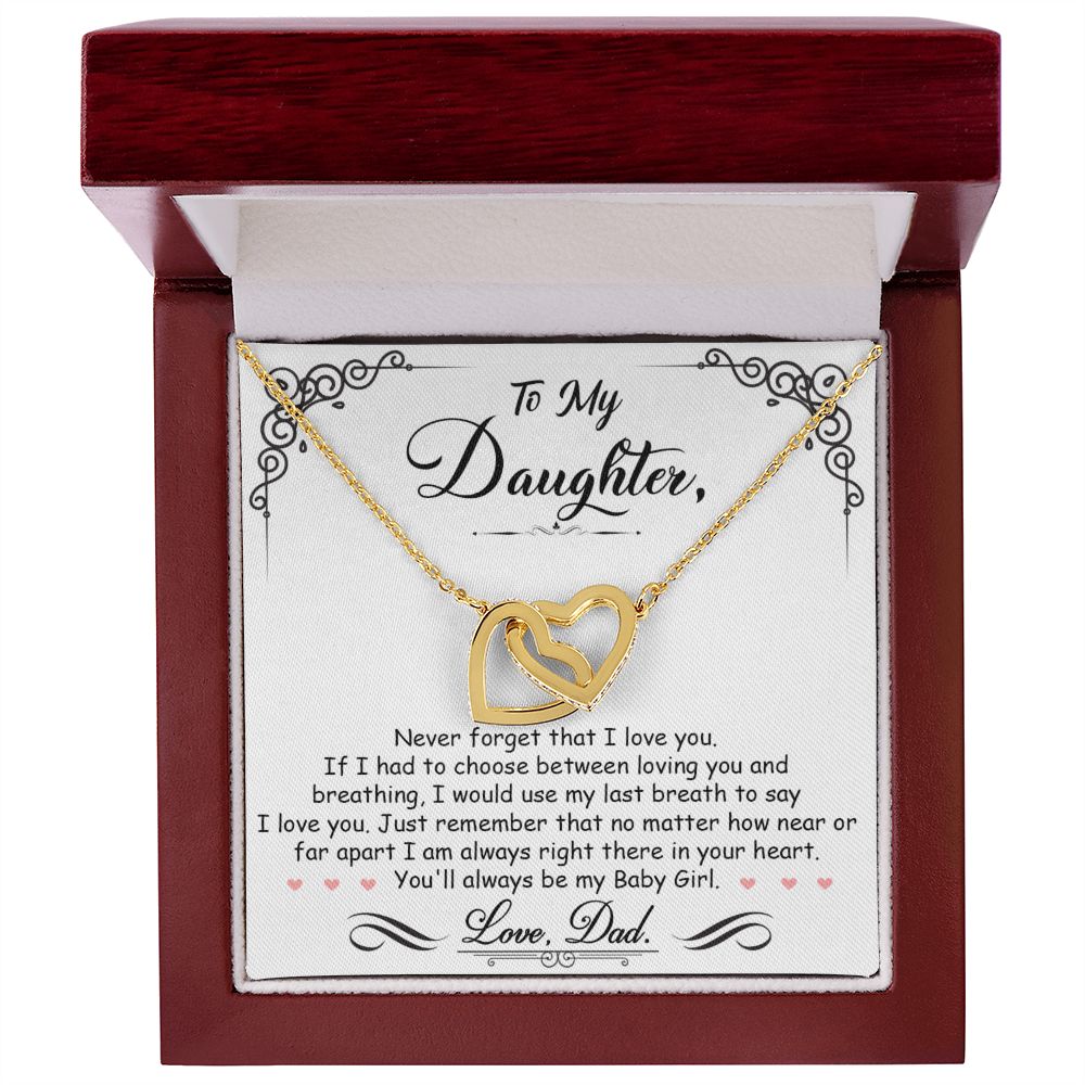 Daughter Gift From Mom Dad To My Badass Daughter to my daughter necklace Gifts For Daughter On Wedding Day Birthday Jewelry Wedding Present - ON CLOUD NINE GIFTS