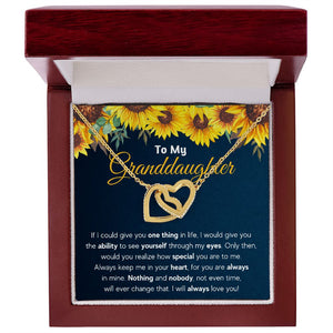 Gifts for adult granddaughter from grandmother and grandpa graduation birthday present Interlocking Necklace with Message Card and Gift Box - ON CLOUD NINE GIFTS