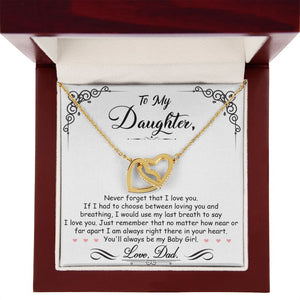 Daughter Gift From Mom Dad To My Badass Daughter to my daughter necklace Gifts For Daughter On Wedding Day Birthday Jewelry Wedding Present - ON CLOUD NINE GIFTS