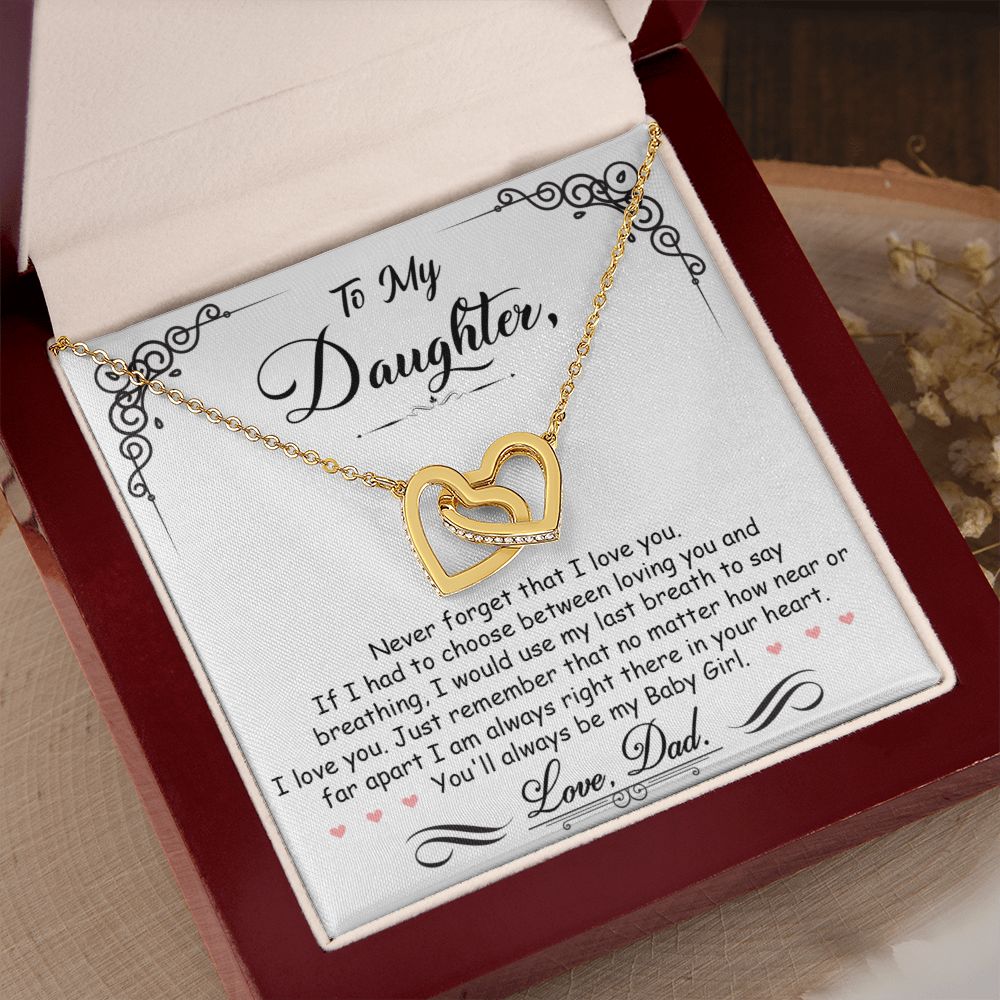 Daughter Gift From Mom Dad To My Badass Daughter to my daughter necklace Gifts For Daughter On Wedding Day Birthday Jewelry Wedding Present - ON CLOUD NINE GIFTS