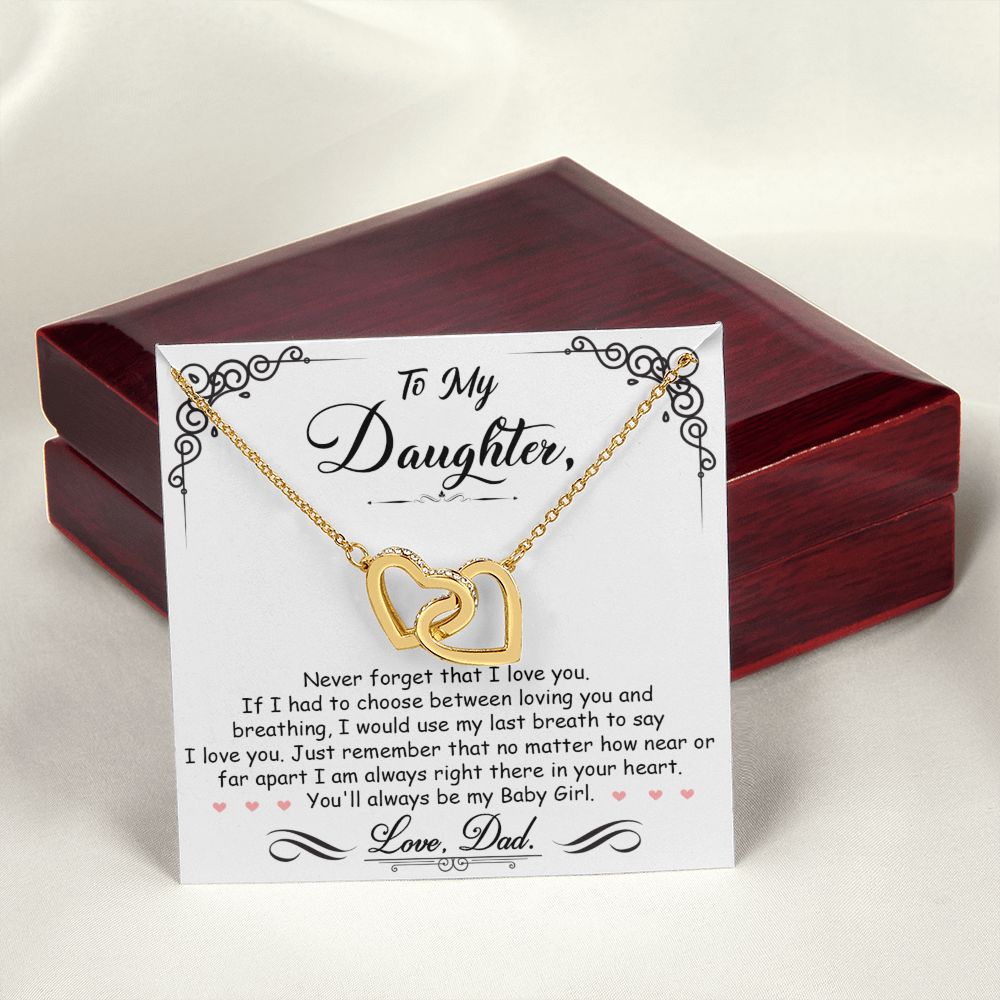 Daughter Gift From Mom Dad To My Badass Daughter to my daughter necklace Gifts For Daughter On Wedding Day Birthday Jewelry Wedding Present - ON CLOUD NINE GIFTS