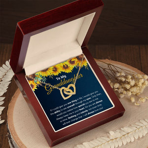 Gifts for adult granddaughter from grandmother and grandpa graduation birthday present Interlocking Necklace with Message Card and Gift Box - ON CLOUD NINE GIFTS