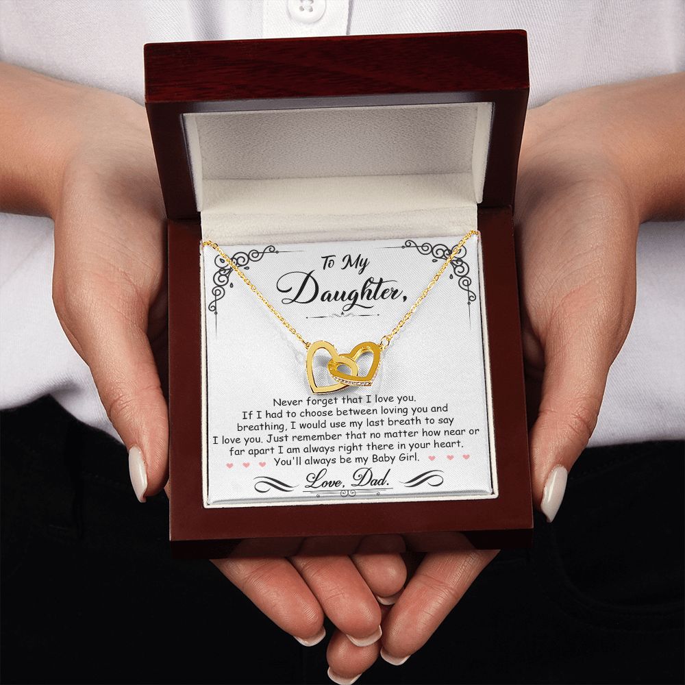 Daughter Gift From Mom Dad To My Badass Daughter to my daughter necklace Gifts For Daughter On Wedding Day Birthday Jewelry Wedding Present - ON CLOUD NINE GIFTS