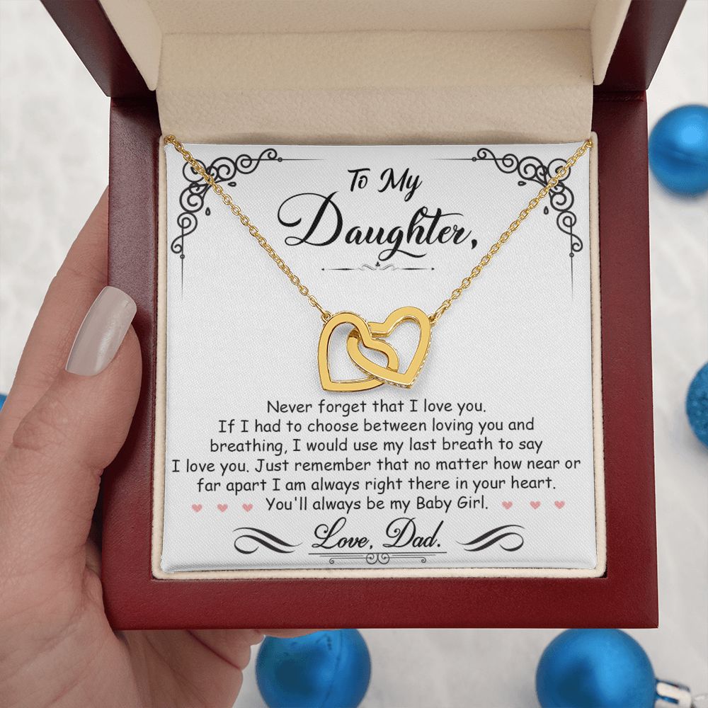 Daughter Gift From Mom Dad To My Badass Daughter to my daughter necklace Gifts For Daughter On Wedding Day Birthday Jewelry Wedding Present - ON CLOUD NINE GIFTS
