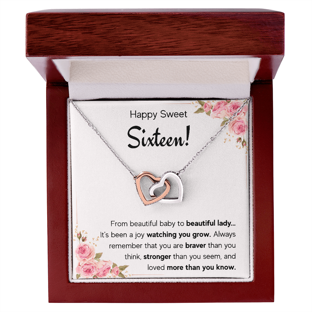sweet sixteen necklace jewerly, sweet 16 birthday gifts for girls, gifts for 16 year old girl, 16th birthday, best sweet 16 gifts - ON CLOUD NINE GIFTS