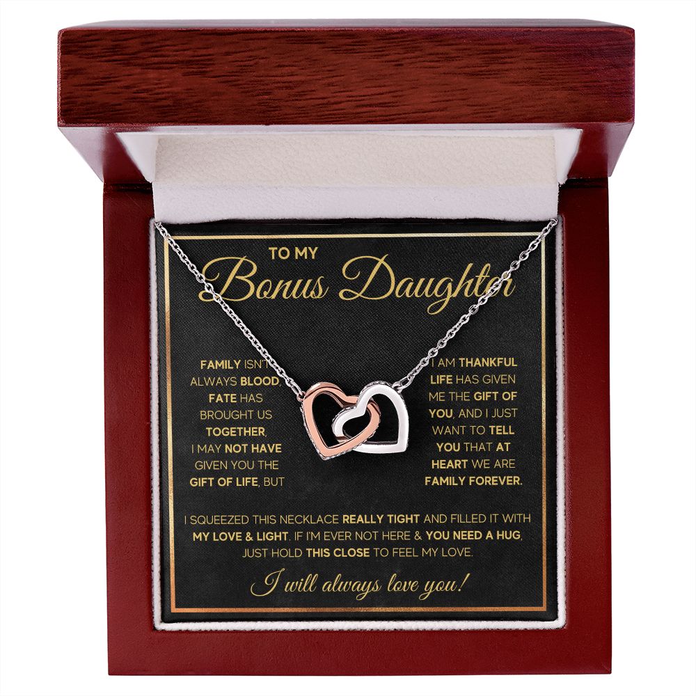 step daughter gifts from stepmom Stepdad To My Bonus Daughter Necklace - ON CLOUD NINE GIFTS