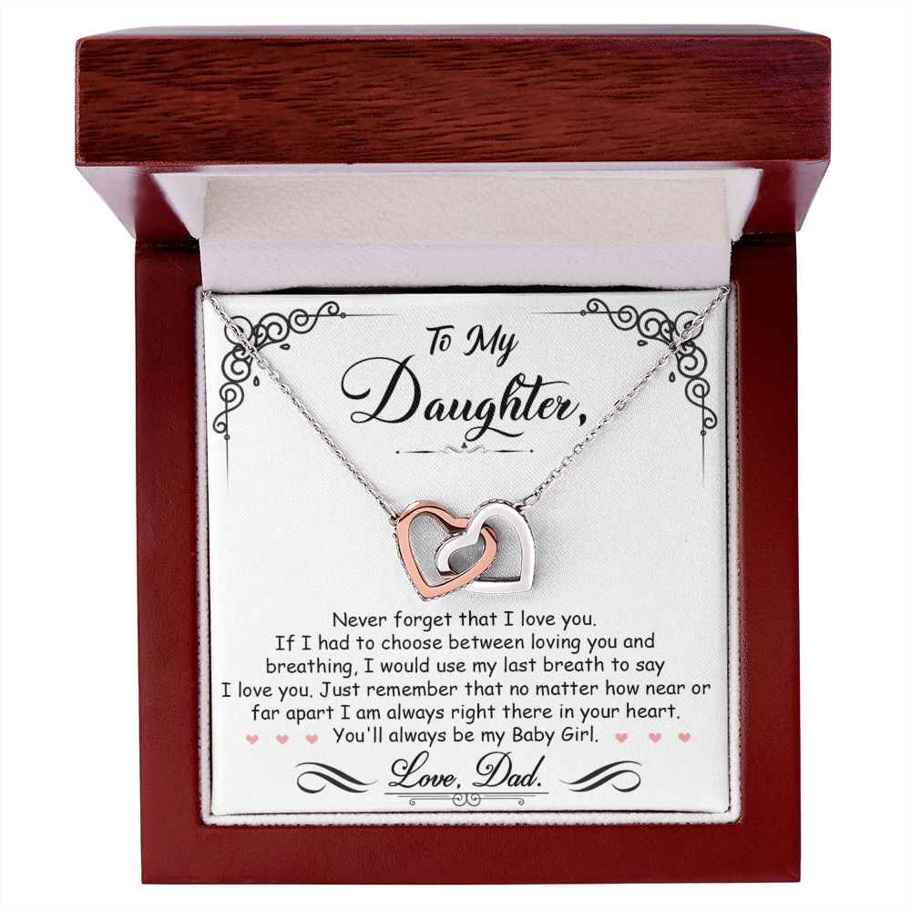 Daughter Gift From Mom Dad To My Badass Daughter to my daughter necklace Gifts For Daughter On Wedding Day Birthday Jewelry Wedding Present - ON CLOUD NINE GIFTS