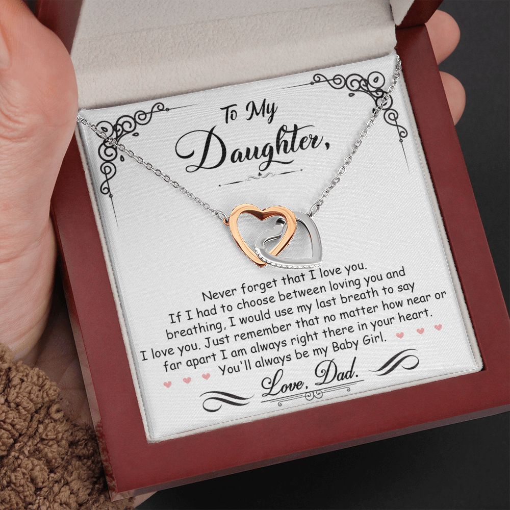 Daughter Gift From Mom Dad To My Badass Daughter to my daughter necklace Gifts For Daughter On Wedding Day Birthday Jewelry Wedding Present - ON CLOUD NINE GIFTS