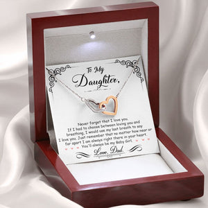 Daughter Gift From Mom Dad To My Badass Daughter to my daughter necklace Gifts For Daughter On Wedding Day Birthday Jewelry Wedding Present - ON CLOUD NINE GIFTS