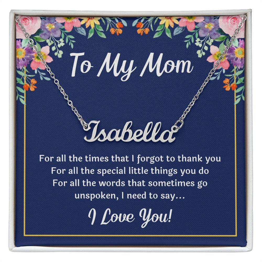 Personalized Custom Name Necklace From daughter son mom jewelry mother and daughter necklaces mother's birthday gifts - ON CLOUD NINE GIFTS