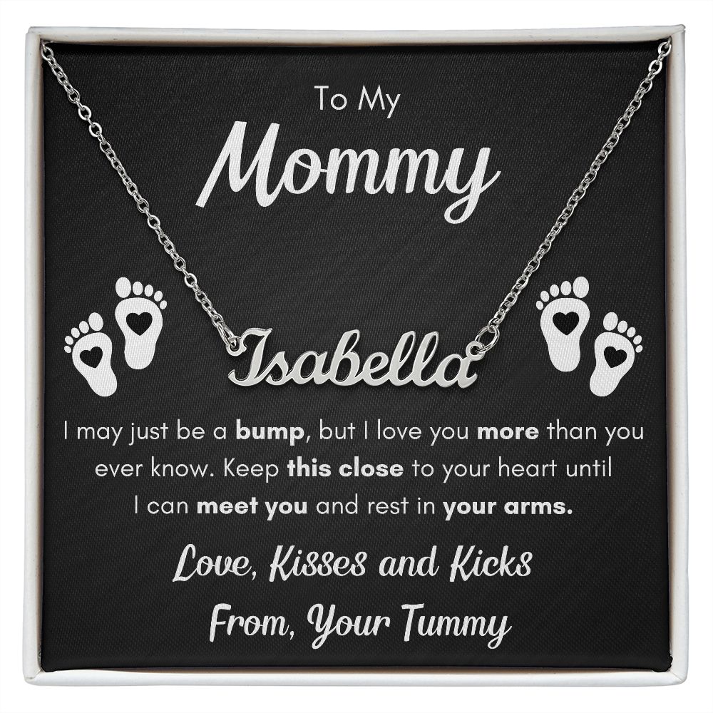 Personalized Custom Name Necklace gender reveal gifts mommy baby gift set cool gifts for new moms expecting necklace for pregnant women mom to be gifts for new mom - ON CLOUD NINE GIFTS