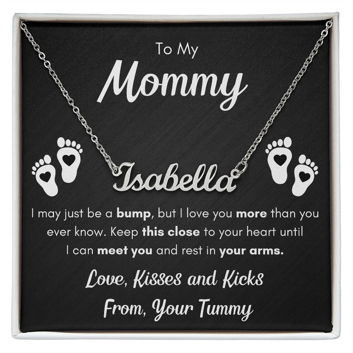 Personalized Custom Name Necklace gender reveal gifts mommy baby gift set cool gifts for new moms expecting necklace for pregnant women mom to be gifts for new mom - ON CLOUD NINE GIFTS