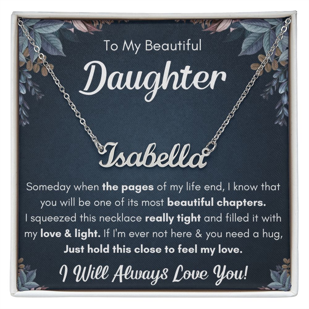 personalized gifts for daughter jewelry daddy and daughter gifts happy birthday daughter custom name necklace for women - ON CLOUD NINE GIFTS