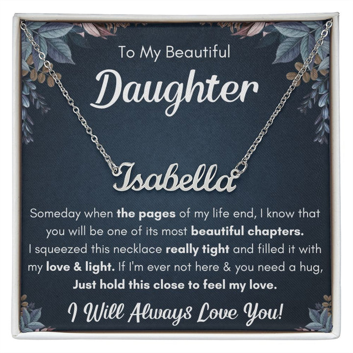 personalized gifts for daughter jewelry daddy and daughter gifts happy birthday daughter custom name necklace for women - ON CLOUD NINE GIFTS