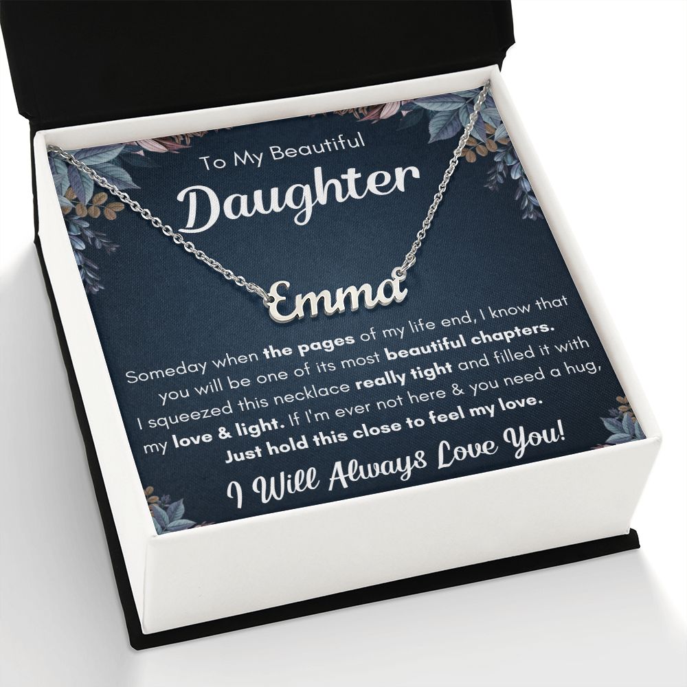 personalized gifts for daughter jewelry daddy and daughter gifts happy birthday daughter custom name necklace for women - ON CLOUD NINE GIFTS